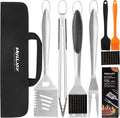 8PCS Heavy Duty Stainless Steel Grill Accessories Set with Spatula - Pefert Christmas Grill Gifts Set for Man