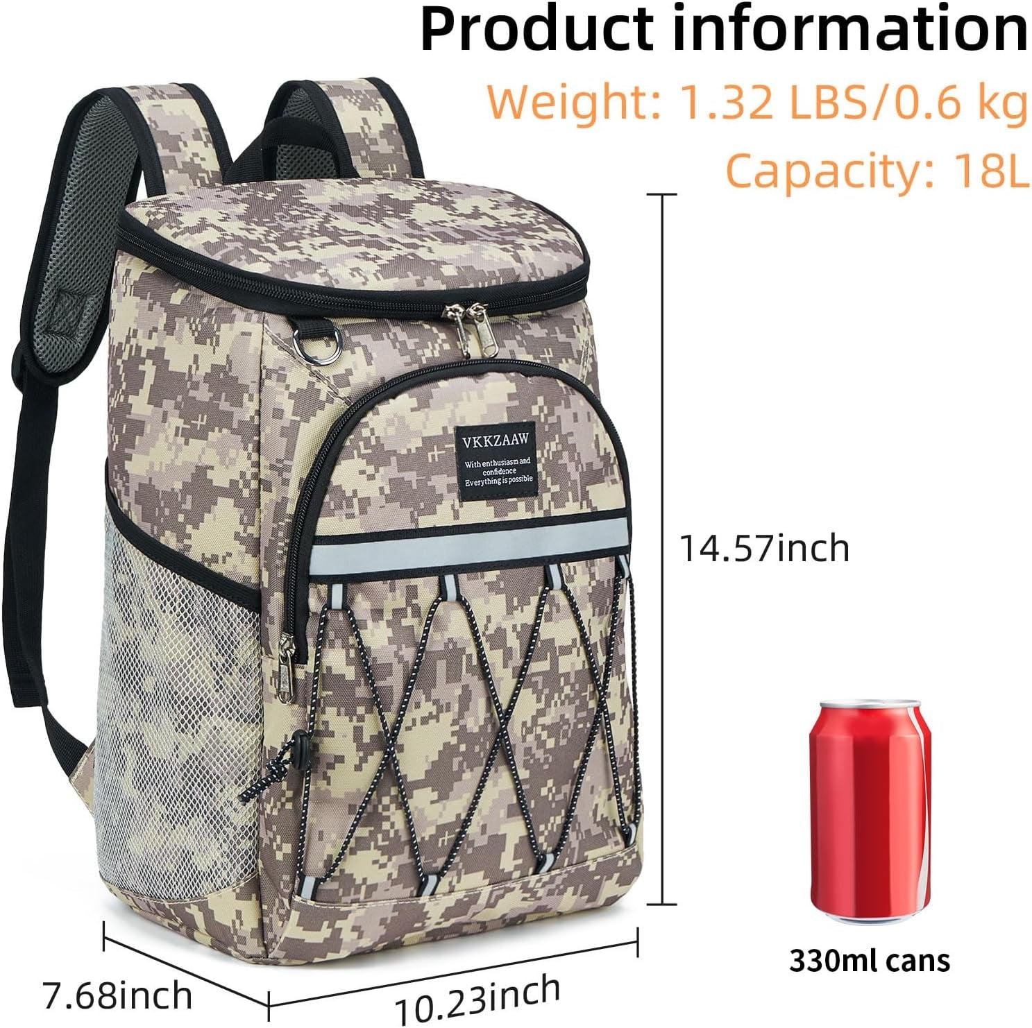 Backpack Cooler Backpack 26 Cans Insulated Leak Proof for Women Men Beach Camping Picnic Fishing Hiking Lunch Backpack Waterproof Cooler