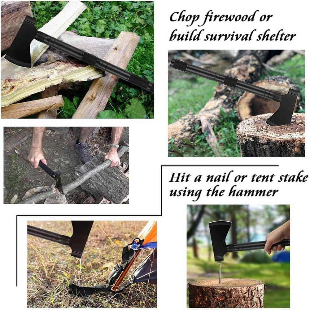 Camping Shovel,Shovel Folding, Portable, Multitool, Foldable Entrenching Tool, Collapsible Spade, for Backpacking, Trenching, Hiking, Survival, Car Emergency