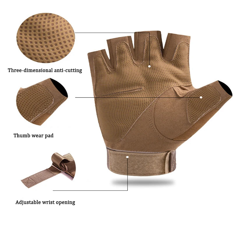 New Outdoor Tactical Gloves Men Protective Shell Mittens Antiskid Workout Fitness Gloves for Men Women