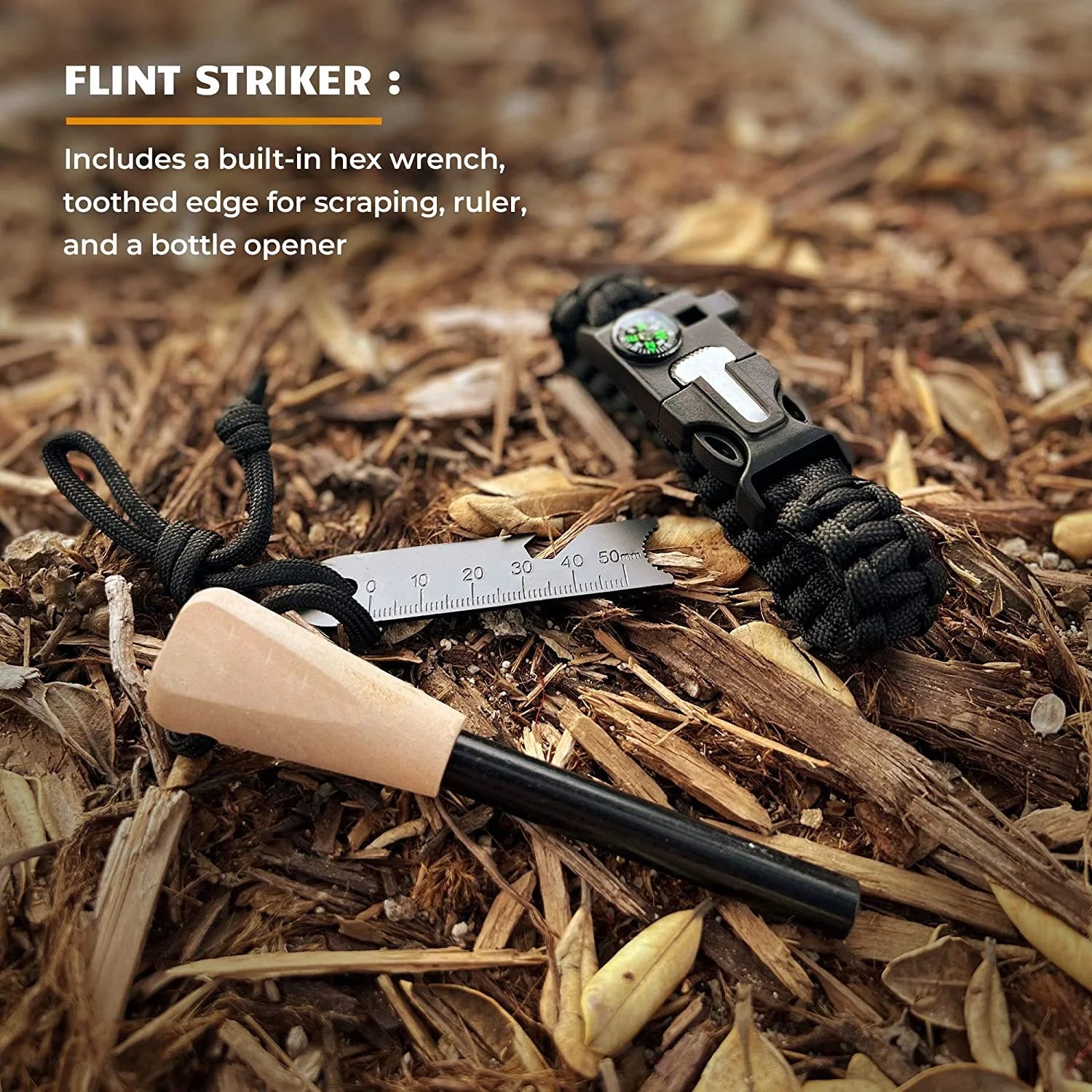 Premium Magnesium Ferro Rod Fire Starter