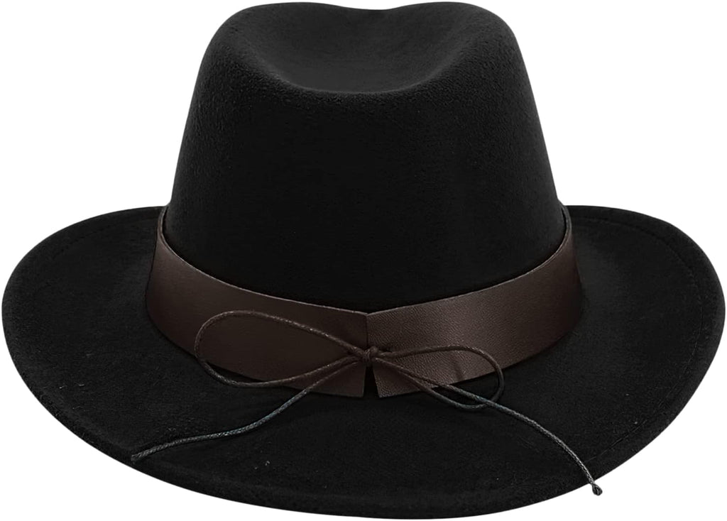 Felt Western Cowboy Hat Men Wide Brim Cowboy Cowgirl Hat Women Fedora Hat Vintage Trilby Hat Sombrero Panama Jazz Hat Belt