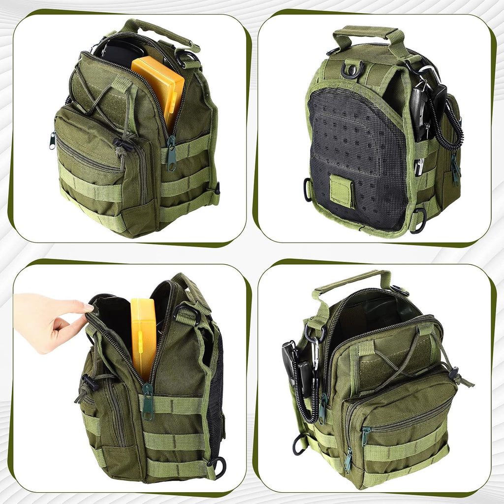 7 Pcs Fishing Backpack with Fishing Tool Kit Fish Gear Pliers Equipment Include Hook Remover Backpack Pliers Kit Scale Gripper Weigh Separator Fish Gifts for Men Women