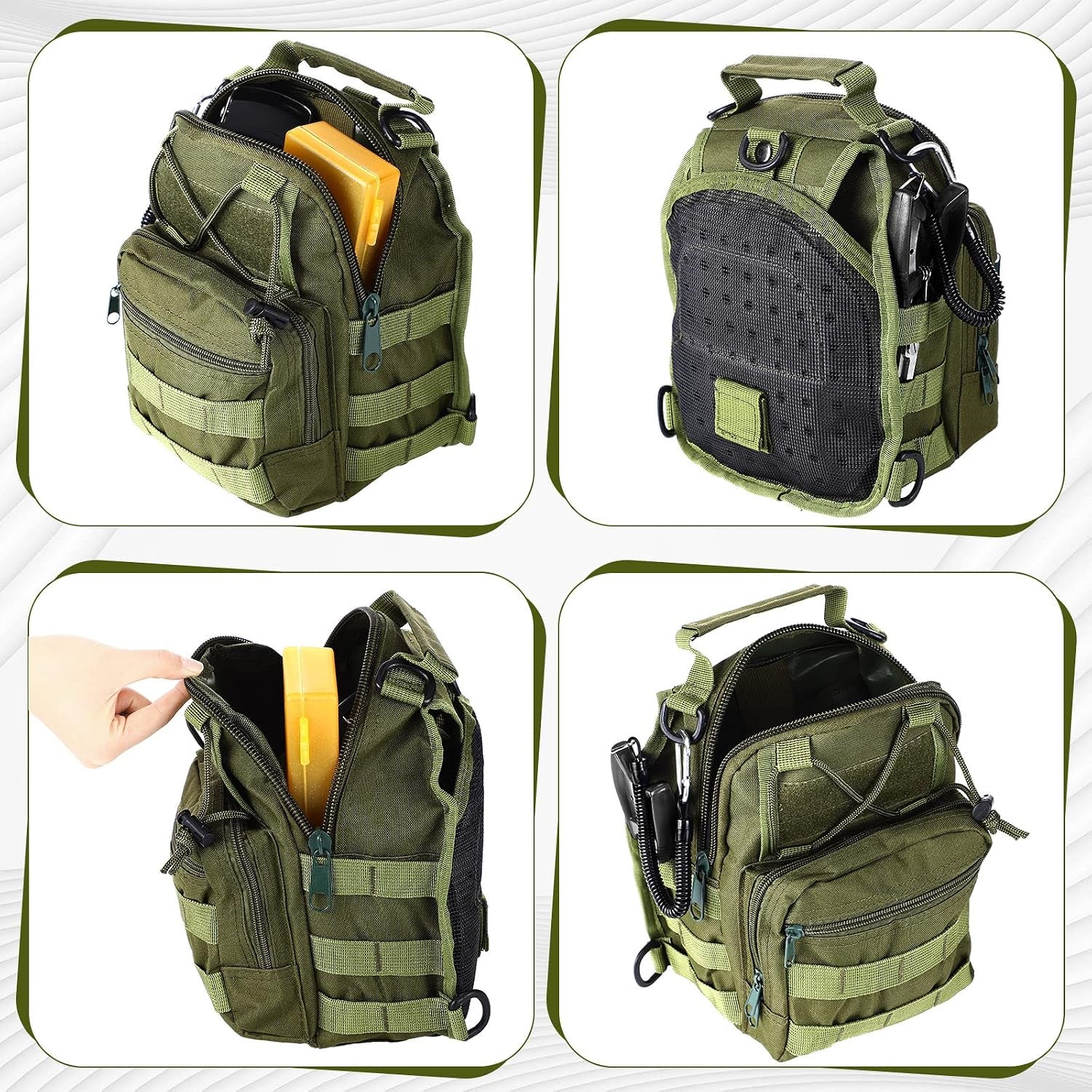 7 Pcs Fishing Backpack with Fishing Tool Kit Fish Gear Pliers Equipment Include Hook Remover Backpack Pliers Kit Scale Gripper Weigh Separator Fish Gifts for Men Women