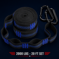 Heavy-Duty Hammock Tree Straps, 2000 lbs, 20 ft Set