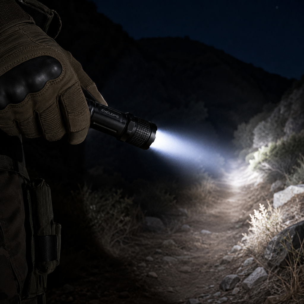 Cyclops TF-150 Tactical LED Flashlight, Battery Included