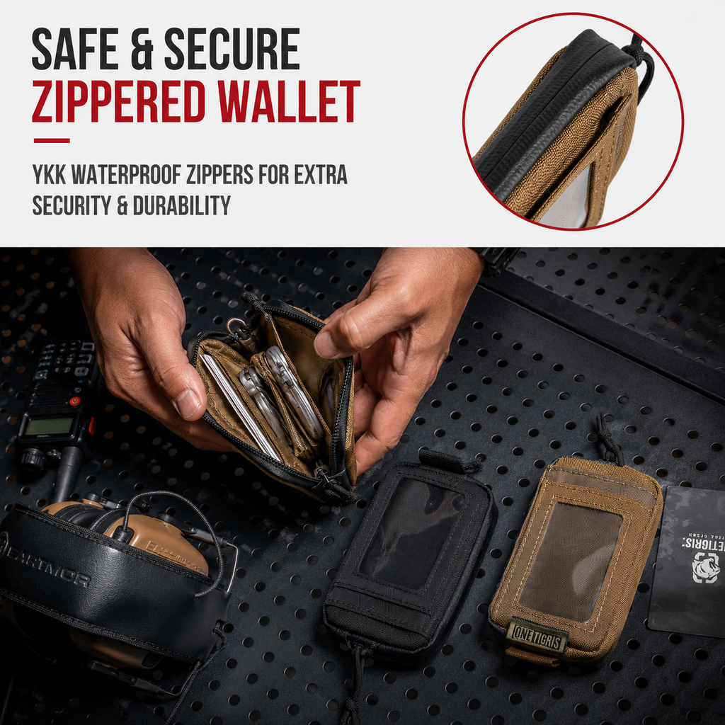 ONETIGRIS Tactical Minimalist Wallet, Front Pocket EDC
