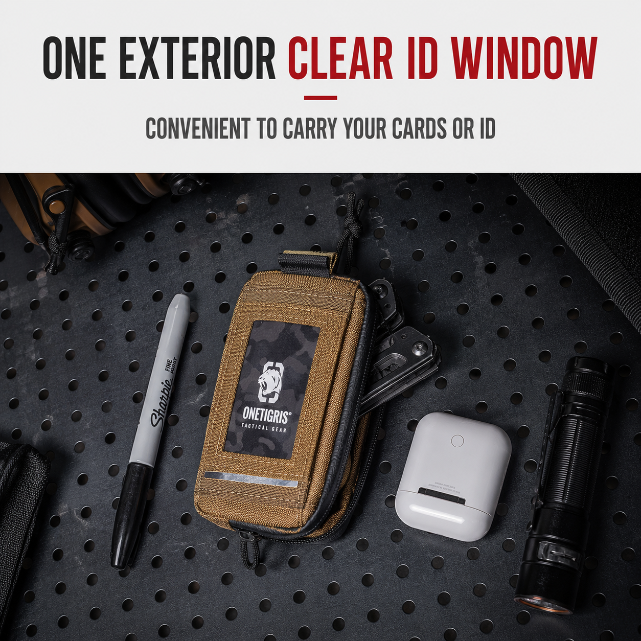 ONETIGRIS Tactical Minimalist Wallet, Front Pocket EDC